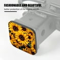 thumbnail image 3 of Hitch Cover Fits For 2-Inch Hitch,Bunch Of Sunflowers With Yellow Petals And Dark Green Leavesrubber Trailer Hitch Cover Tube Plug Insert,Car Exterior Accessories, Receiver Tube Hitch Plug, 3 of 6