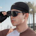 thumbnail image 5 of SAITAG 2 Pcs Cooling Skull Cap Helmet Liner - Moisture Wicking, Quick-Drying, Lightweight Head Wraps for Sports & Cycling, Men & Women (Black+Black), 5 of 9