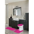 thumbnail image 2 of 3pc Bathroom rug mat set + Matching Ceramic Accesories #6 Hot pink color non slip super soft chenille washable, 2 of 4