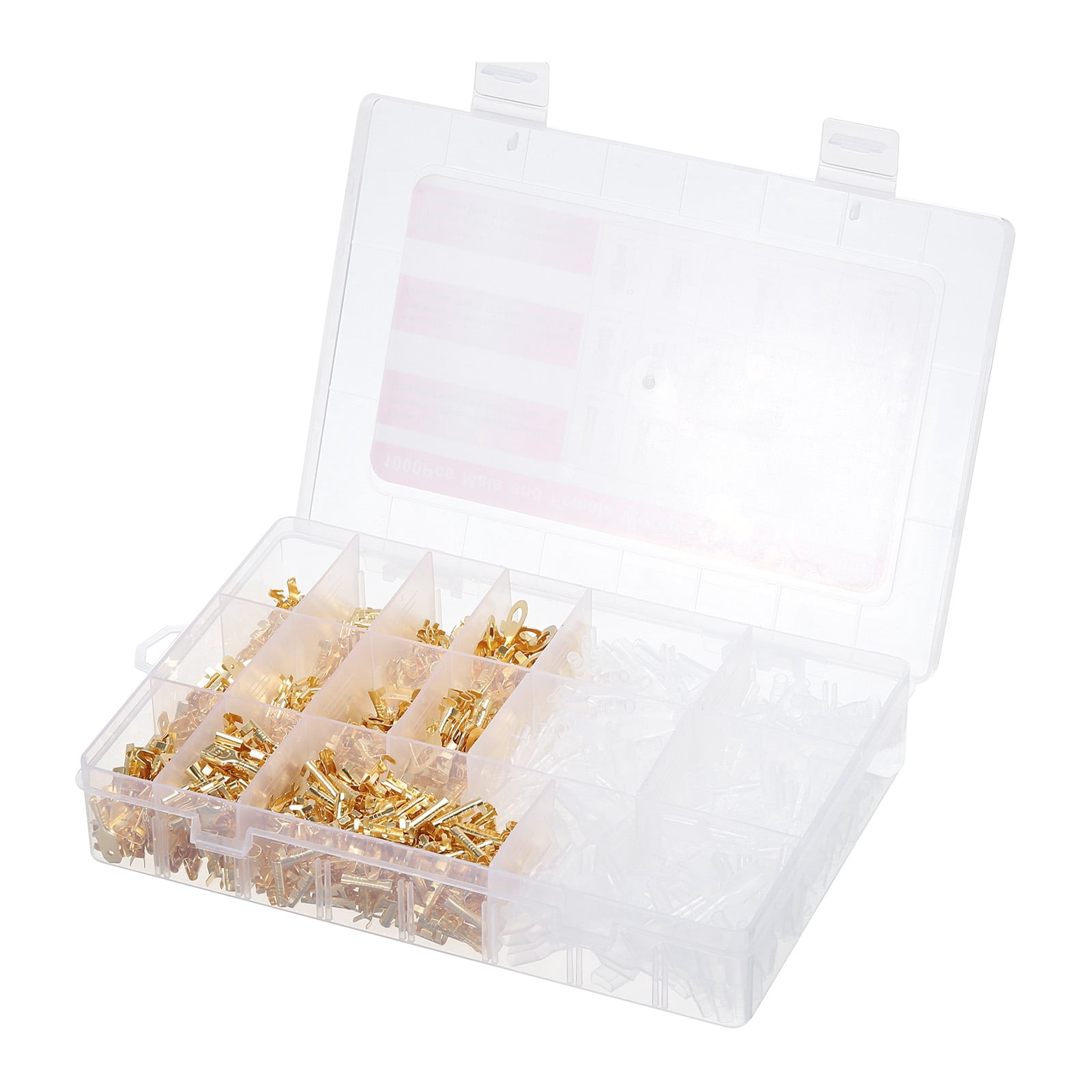 1000Pcs Spade Terminals Open Barrel Terminal Wire Cable Connector for Male Female Crimp Terminal Assortment