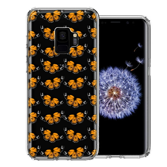 MUNDAZE For Samsung Galaxy S9 Monarch Butterflies Design Double Layer Phone Case Cover