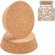 thumbnail image 1 of Tapones de corcho para botellas, paquete de 2, 4 x 3,5 pulgadas, tapas de corcho cónicas, tapones de corcho para botellas de vino, jarras de cerámica, botellas de vidrio para cerveza, manualidades,, 1 of 6