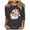 DT-Gray, variant on Women's Christmas 3/4 Sleeve Top, Santa Face with Sparkle Detail Print, Glam Fit, Cozy Fabric, Holiday Parties & Lounging