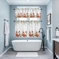 thumbnail image 3 of Red Poppy Kitchen Curtains Sets for Windows 24 Inch Length, Spring Farmhouse Country Flower Leaf Plant Rod Pocket Window Treatments Tier Curtains and Valances Set for Bedroom/Bathroom, 3 of 8