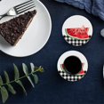 thumbnail image 6 of FMSHPON Fresh Fruit watermelon Black White Lattice Set of 4 Round Coaster for Drinks, Absorbent Ceramic Stone Coasters Cup Mat with Cork Base for Home Kitchen Room Coffee Table Bar Decor, 6 of 6