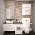 thumbnail image 4 of Aquaterior 23" Rectangle Bathroom Vessel Sink Drop in Ceramic Semi Recessed Basin with Pop up Drain, 4 of 10