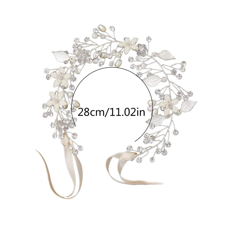 Elegant Silver and Gold Floral Headband Amazon.com : Eliongpu Flower Headband for Women Pearl Vine  main image 4