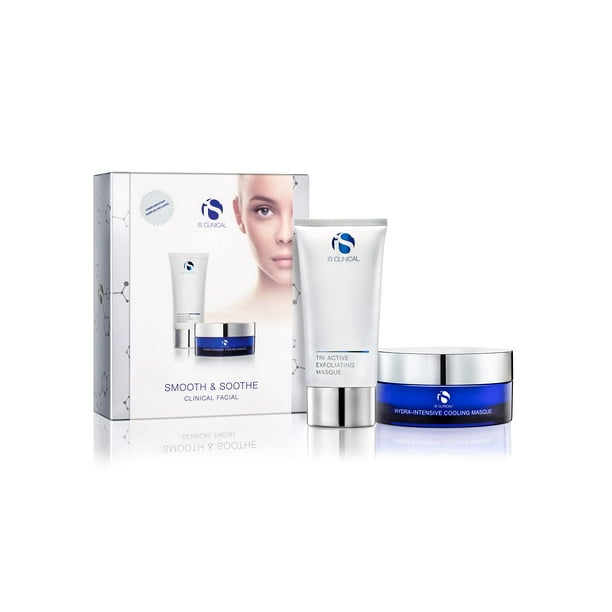 iS CLINICAL Tratamiento facial clínico suave y calmante; Régimen de piel exfoliante e hidratante; Set de regalo de colección; Kit completo facial casero