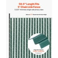 thumbnail image 2 of VEVOR Chain Link Fence Privacy Slats Single-Wall for 5' High Fence Bottom Lock Green, 2 of 9