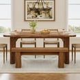 thumbnail image 6 of Tribesigns Wooden Dining Table Bench, 47-Inch Dining Table Bench Long Kitchen Bench with Sturdy Frame, Modern Entryway Bench for Living Room Hallway (Brown), 6 of 7