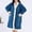 Blue, variant on Hrsba Womens Winter Robes,Sleepwear for Women Solid Color Fleece Robe Mid Length Thick Warm Loose Winter Home Loungewear with Pockets