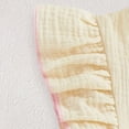 thumbnail image 6 of TAmten 3 Month Baby Girl Clothes Summer Clothes Newborn Outfit Ruffle Romper Infant Baby Dress Bow Solid Cute Outfits Girls(Light Yellow,3-6 Months), 6 of 8
