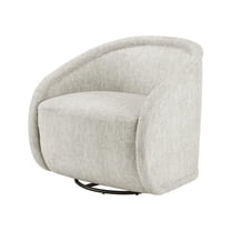 New Pacific Direct Margareth Fabric Swivel Accent Arm Chair in Pasadena Beige