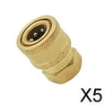 thumbnail image 1 of Colaxi 3-5pack Pressure Washer Quick Release Socket 12mm to 1/4 Female Brass Connector 5 Pcs, 1 of 8