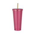 thumbnail image 1 of Taza de tubo de succión de acero inoxidable de 710 ml, tapa de orificio grande, taza de té con leche perlada, taza de agua con aislamiento de gran capacidad, 1 of 4