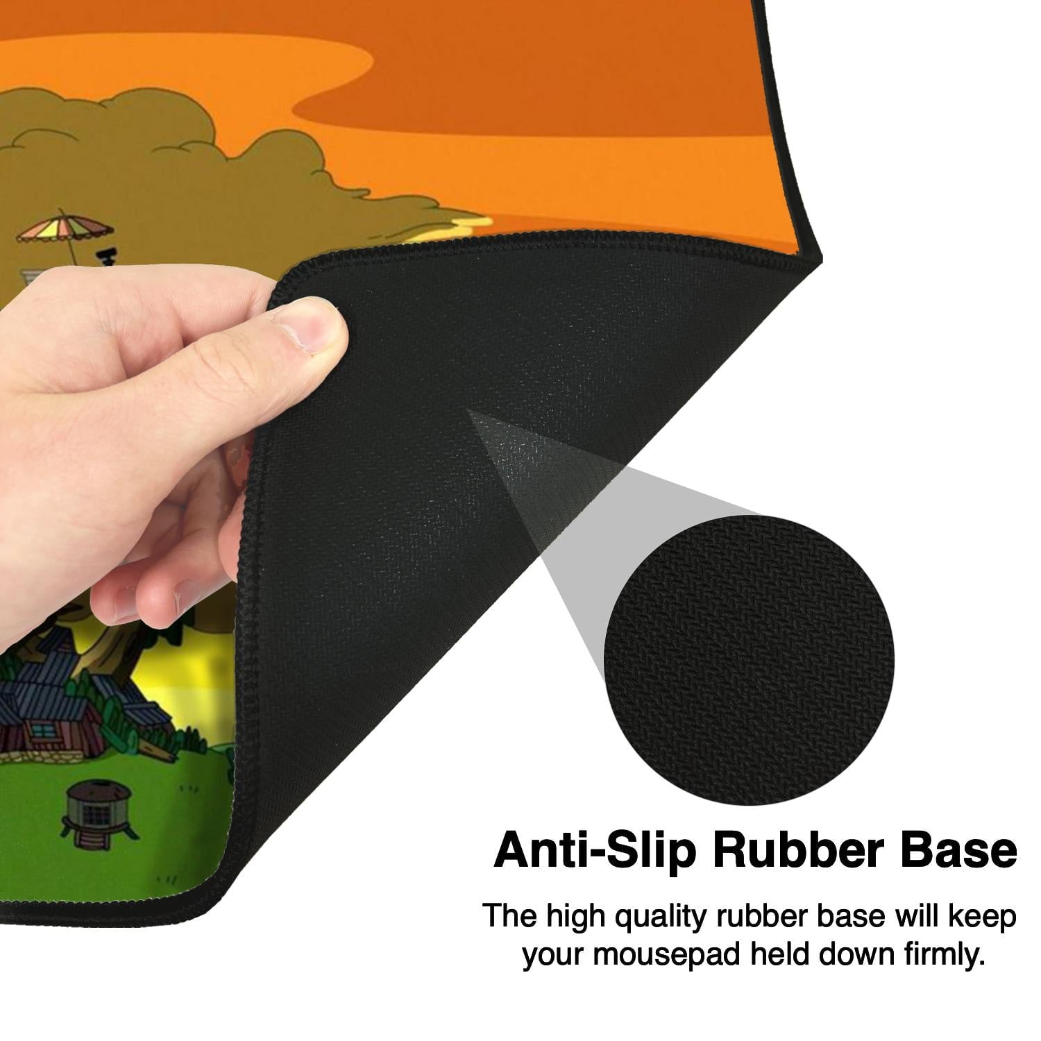 Cartoon Fantasy Treehouse Gaming Mouse Pad, Extended Desk Mat, Vibrant Sunset Design
