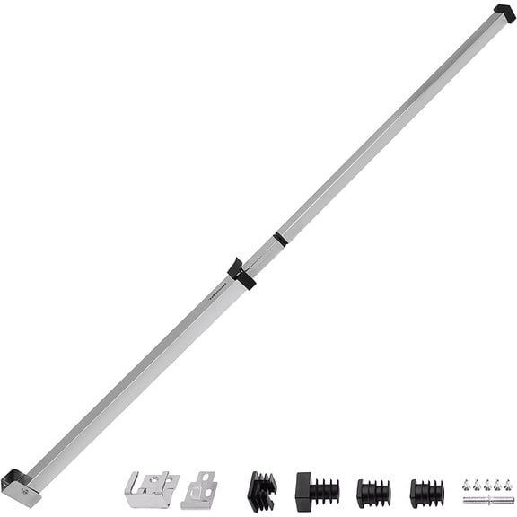 SecurityMan Adjustable Sliding Door Security Bar, Child Lock for Patio Doors & Windows, Chrome