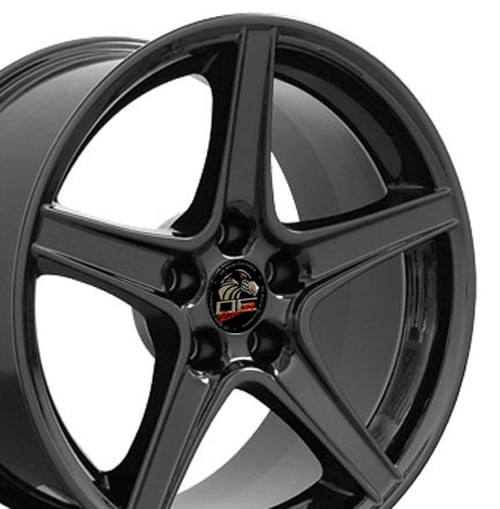 18 Inch Saleen Style Wheel Fits Ford Mustang 94 2004 Fr06b 18x10 18x9 Rims Gloss Black Set Walmart Com Walmart Com