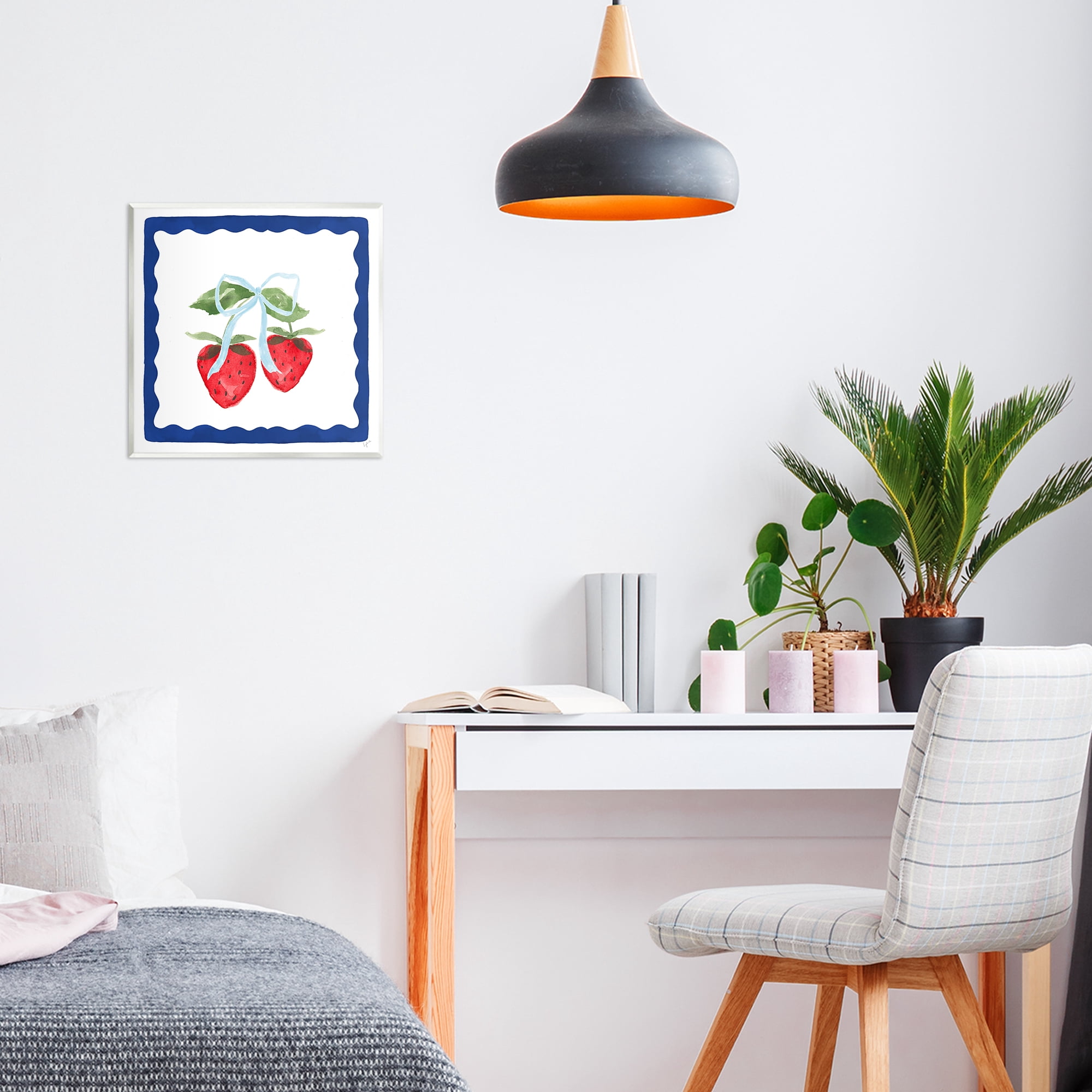 Stupell Industries Summer Bordered Strawberries Wall Plaque Art, design by Lucille Price