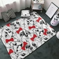 thumbnail image 3 of Area Rugs For Living Room Decor - Cut French Bulldog Red Bow Tie Anti Slip Throw Washable Rugs 3x5 For Bedroom, Soft Indoor Carpet For Bedroom Living Room 60x39In, 3 of 5