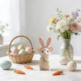 thumbnail image 2 of zhangmingg Handmade Cute Bunny Rabbit Animal Figurine Soft Easter Decoration for Tiered Tray Desktop Ornament, 2 of 4