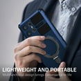 thumbnail image 4 of Allytechgroup Militargy Grade Shockproof Case for Samsung Galaxy S21 Ultra, Magnetic Cover Compatible with Magsafe & Car Mount Ring Kickstand Bumper Case for Women Men, Royalblue, 4 of 10