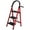 Red, variant on 3 Step Folding Ladder, 330LBS Capacity Step Stool with Safety Lock, Non-Skid Wide Pedals, and Handrail, Lightweight, Household Ladder for Home, Kitchen, Pantry, Closets, and Office Use, Red