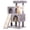 Ashy, variant on HarmonyStrings  36 inches Cat Tree for Indoor Cats Cat Tower with Scratching Posts Multi-Level Cat Furniture Condo with Ramp, Perch Spacious Cat Cave & Funny Toys for Kittens House-Ashy