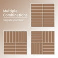 thumbnail image 5 of Topcobe Patio Interlocking Deck Tiles, 12"x12" Square Composite Decking Tiles, Four Slat Plastic Outdoor Flooring Tile All Weather for Balcony Porch Backyard, (Dark Brown, Pack of 27), 5 of 6