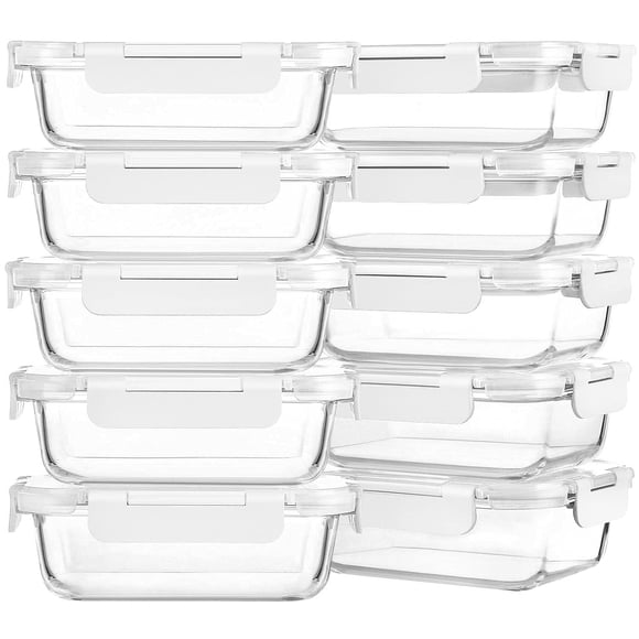 Recipientes de vidrio para preparación de comidas M MCIRCO 650 ml (paquete de 10)