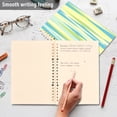 thumbnail image 5 of Blue Green Yellow Stripes A5 8.3x5.7in PP Notebook, Adjustable Rings, 60 Sheets, Diary or Journey Note, 5 of 8