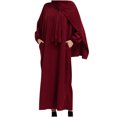 thumbnail image 2 of Njagoc3 Womens Solid Color Full - Length Abaya Dress, Long Sleeve, Modest Style, Year - Round Casual & Religious Wear, Loose Fit, 2 of 5