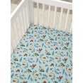 thumbnail image 4 of Modern Moments By Gerber Baby & Toddler Boy Ultra Soft Fitted Crib Sheet, Blue Woodland, 4 of 8