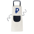 thumbnail image 1 of Philippines Currency Symbol Peso PHP Apron Adjustable Bib Cotton Linen BBQ Kitchen Pocket Pinafore, 1 of 3