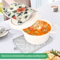 thumbnail image 3 of Yayeee Pot Holders Kitchen Heat Resistant with Pocket 7"x9.8" Cotton Oven Cooking Hot Pads, Large Red Floral Pattern, 3 of 7