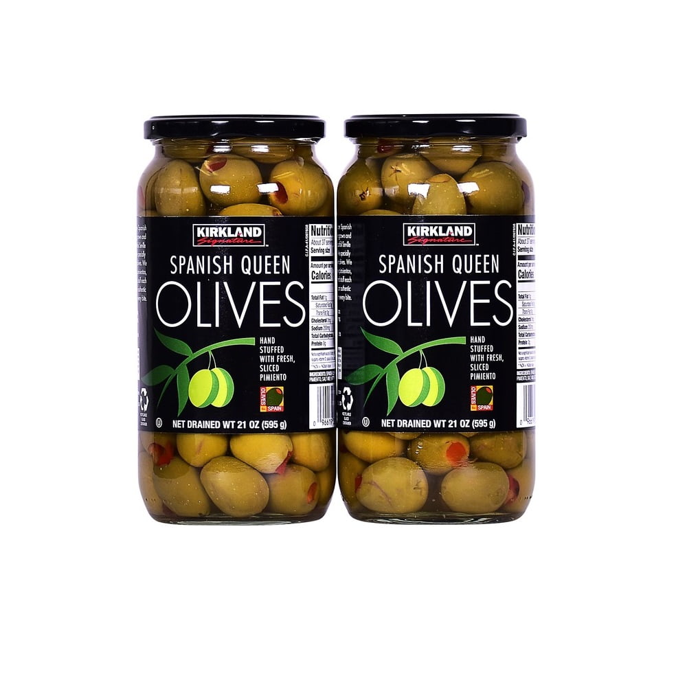 Kirkland Signature Pimento Stuffed Spanish Queen Olives, 21 Ounce Jar