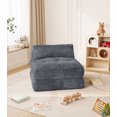 thumbnail image 3 of Domusensus Corduroy Futon Sofa Bed, Foldable Boneless Couch, Free Setup Folding Sofa Bed, Futon Couch for Small Spaces, Sleeper Chair, Gray, 3 of 5