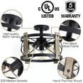thumbnail image 3 of BESTOMINE Flush Mount Ceiling Light Fixture,3-Light Rustic Farmhouse Light Fixtures for Living Room,Kitchen,Bedroom,Foyer,Hallway, 3 of 9