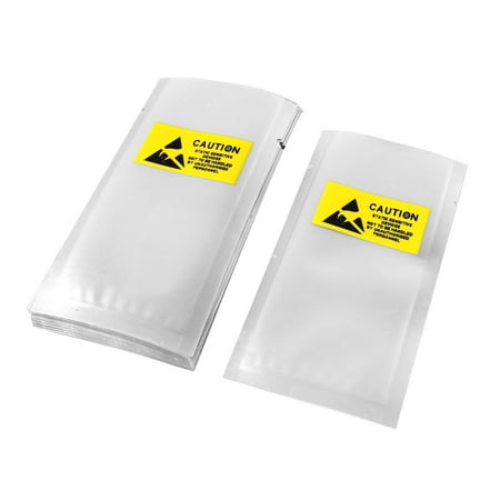 Open Pouch - Uxcell 6cmx11.5cm Open Top ESD Anti Static Shielding Bag Pouch Replacement 50 Pcs