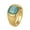 Blue, variant on Women's Stainless Steel Elegant Candy Color Gemstone Ring Gold Orange Size 7