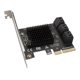 thumbnail image 1 of Tarjeta Pcie Sata Tarjeta Pcie Sata Adaptador SATA PCIe 6 puertos SATA III a PCI Express 3.0 X4 Tarjeta de expansión, 1 of 7