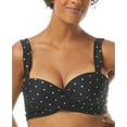 thumbnail image 2 of Coco Reef BLACK Convertible Printed Underwire Bikini Swim Top, US 32DD/34DD, 2 of 3