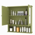 thumbnail image 2 of 22.2 Inch Wall Mounted Bathroom Medicine Cabinet with Mirror, Green Bathroom Storage Cabinet with Adjustable Shelf, Space-Saving Over Toilet Organizer for Bathroom, Kitchen, 2 of 7
