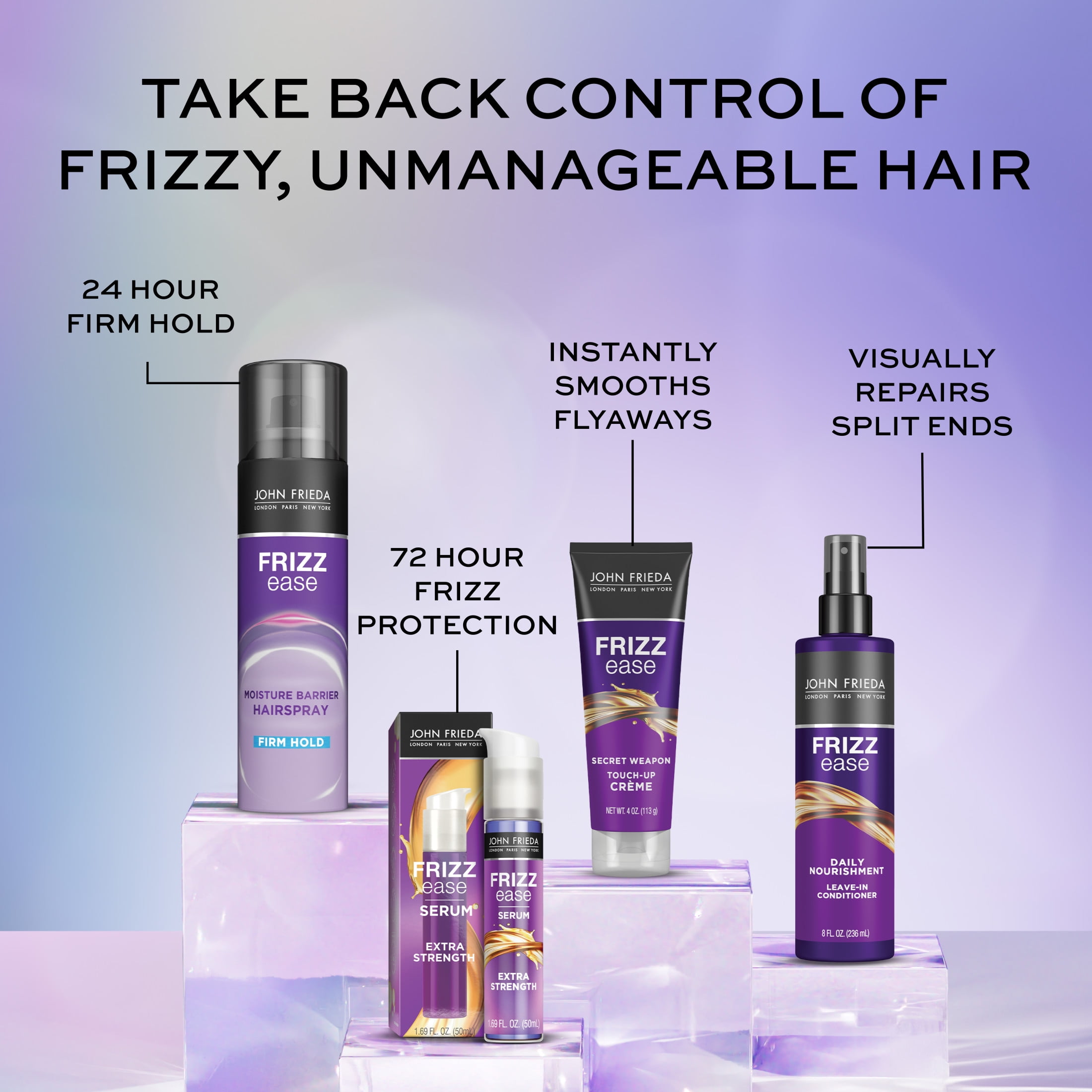 John Frieda Anti Frizz, Frizz Ease Secret Weapon Styling Hair Cream for Frizzy, Dry Hair, 4 oz