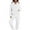 DT-White, variant on DailyTrove Women's Zip-Up Long Sleeve Tracksuit - Solid Color, Casual Style, Fall & Outdoor Leisure Wear,White
