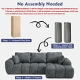 thumbnail image 3 of IDEALSOUL Sectional Sofa, 101" L-Shaped Modular Cloud Couch,Unique Chenille Fabric Couches and Sofas,Compression Sofa No Assembly Required(Deep Gray), 3 of 13
