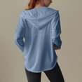 thumbnail image 5 of YUGYXL Women UPF 50+ Sun Protection Jacket Hooded Cooling Lace Up Shirt Athletic Jacket for Women with Pocket Trendy S Blue, 5 of 5