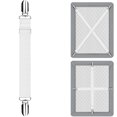 thumbnail image 4 of Yonrjhukm 4 Pcs Adjustable Bed Sheet Fasteners Suspenders, Elastic Sheet Band Straps Clips, Cover Grippers Suspenders Holder for Mattress Pad Cover, Sofa Cushion, 4 of 9