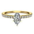 thumbnail image 4 of Petite Diamond Engagement Rings for Women Marquise Solitaire Diamond Ring 14K Gold 0.65 CT TW, 4 of 5