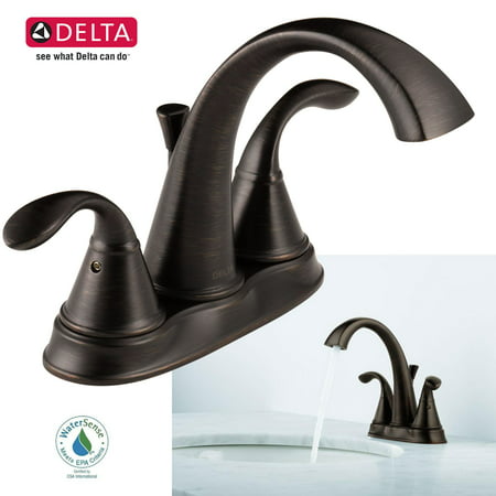 Delta Faucet Zella 4 in. 2-Handle Bathroom Sink Centerset Bath Faucet, Venetian